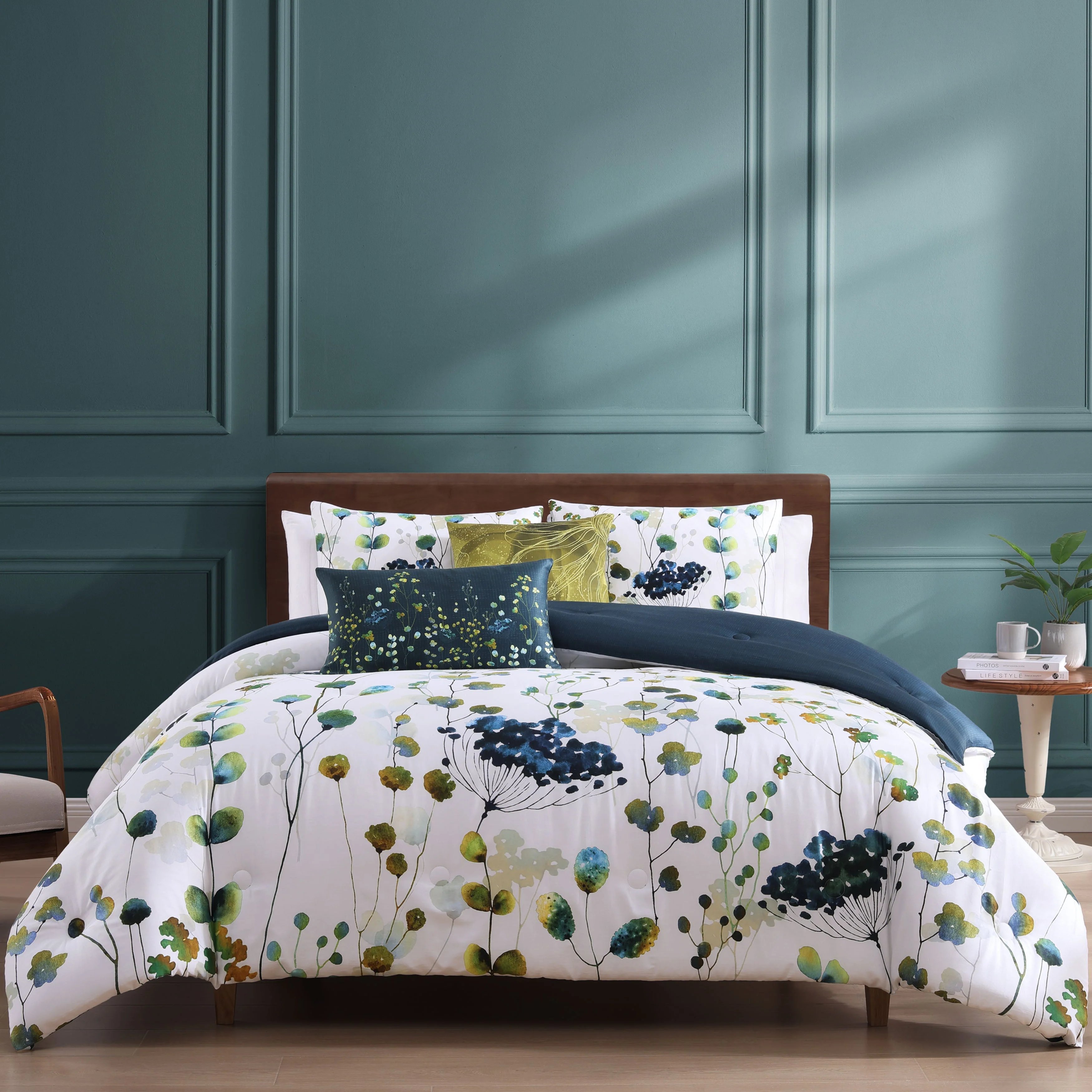 Durable Bebejan Abstract Vines 5 Piece Reversible Comforter Set Trendy
