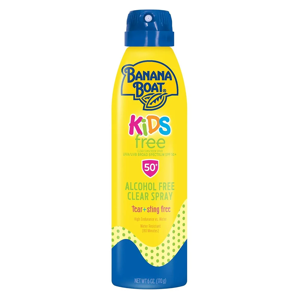 Unique Banana Boat Kids UltraMist SPF 50 Plus Sunscreen Spray Alcohol Tear and Sting 6Oz 170g Sustainable