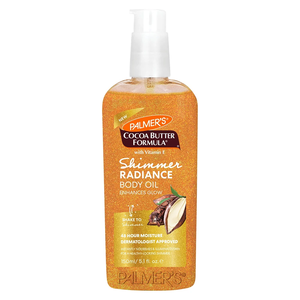 Trusted Palmers Cocoa Butter Shimmer Radiance Body Oil Enhances Glow 5.1Oz 150ml Stylish