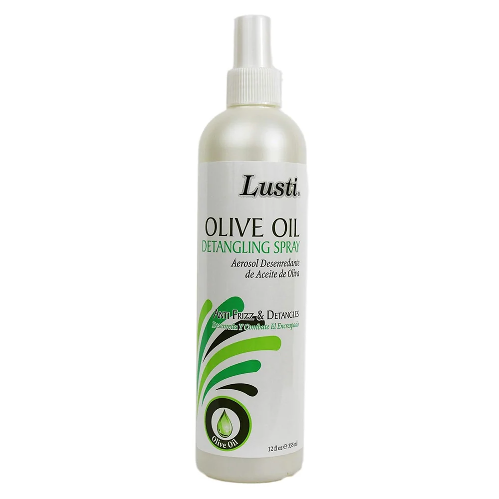 Reliable Lusti Olive Oil Anti Frizz Detangling Spray for Smooth and Tangle Hair 12Oz 355ml Top-Quality
