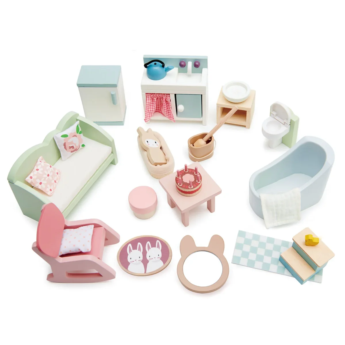 Stylish Doll House Furniture Set Crafted