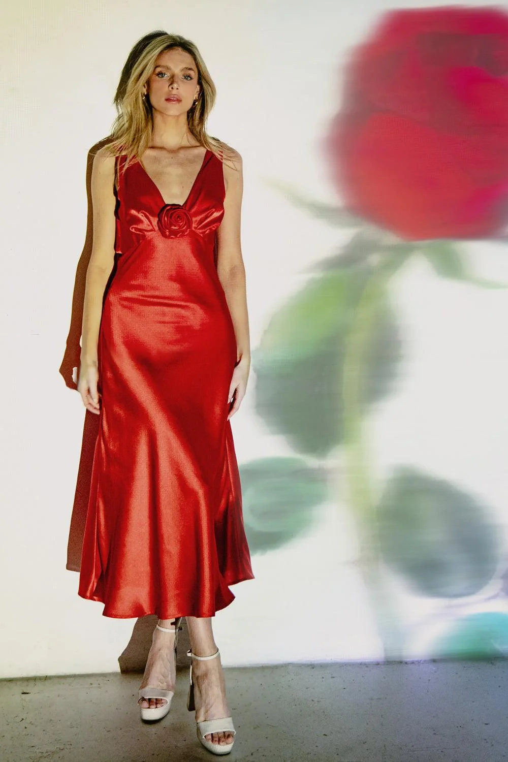 Authentic Beyond Words Woven Midi Dress Genuine