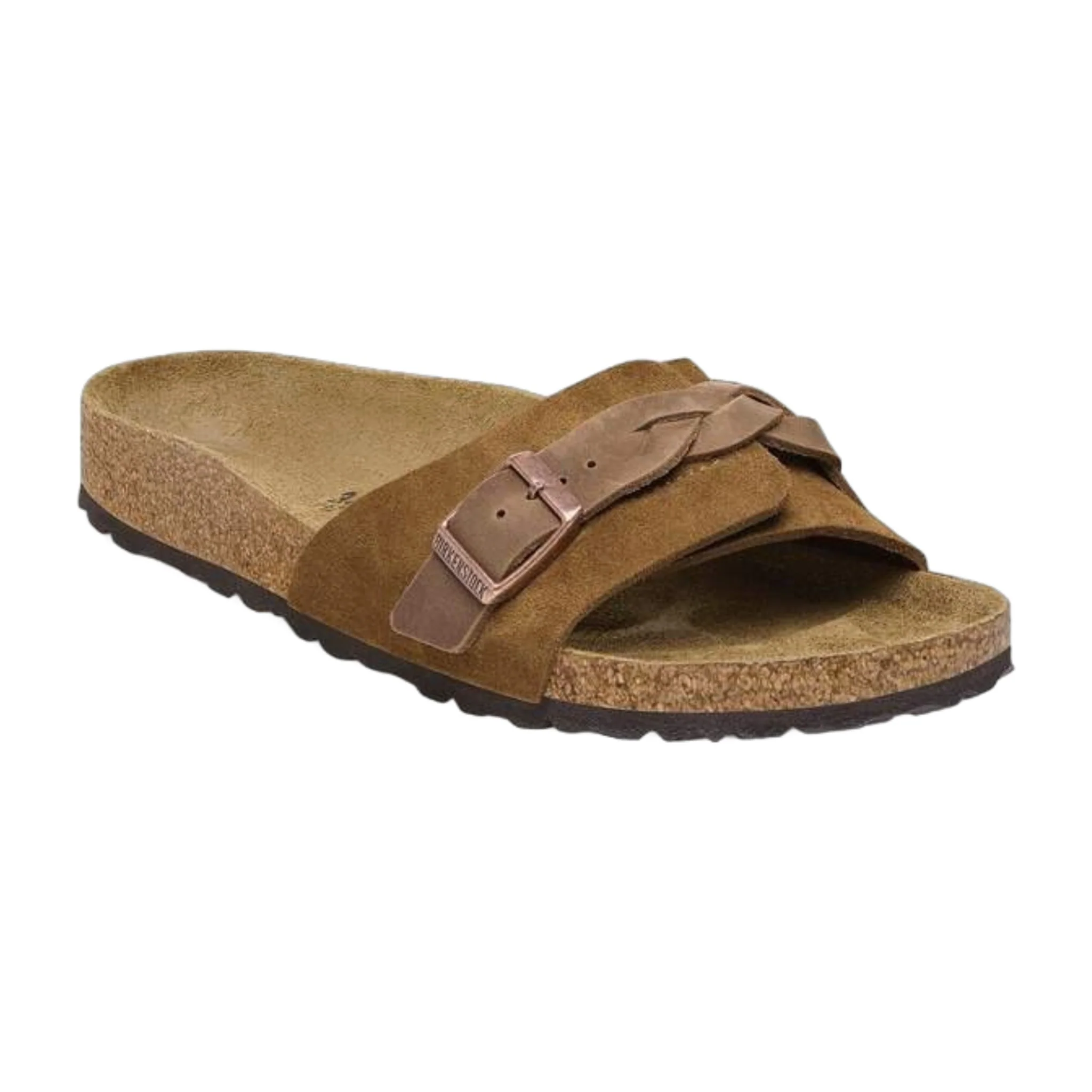 Advanced Birkenstock Unisex Oita Braided Suede Leather Mink Casual