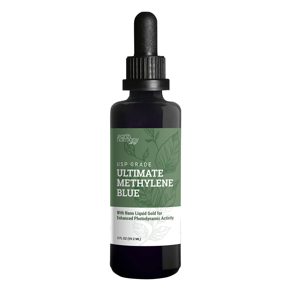 Trusted Earth Harmony Methylene Blue with Nano Liquid Gold Support Mitochondrial Efficiency 2Oz 59.2ml Relaxed