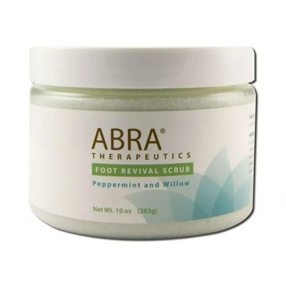 Long-Lasting Abra Foot Revival Scrub Peppermint and Willow 10 Oz Sustainable
