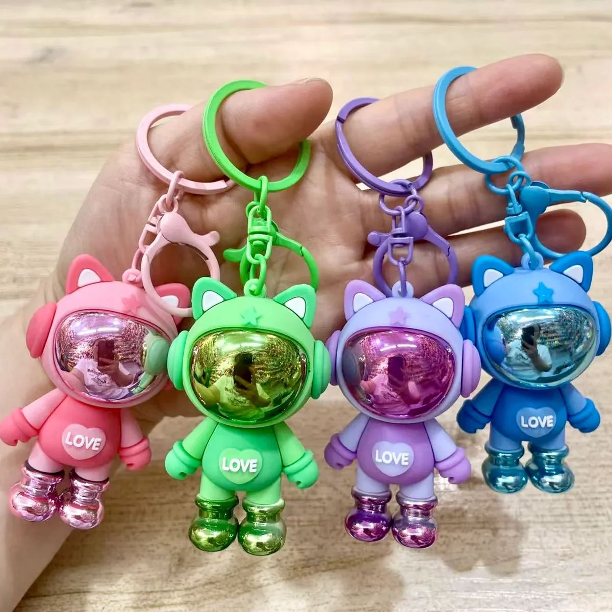 Breathable Space Cat Keychain Expertly Made