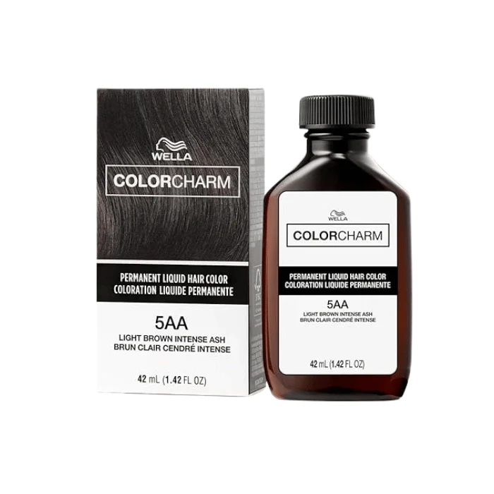 Durable Wella Color Charm Permanent Liquid Hair Color 5AA by 336 Light Brown Intense Ash 1.4 Oz World-Class