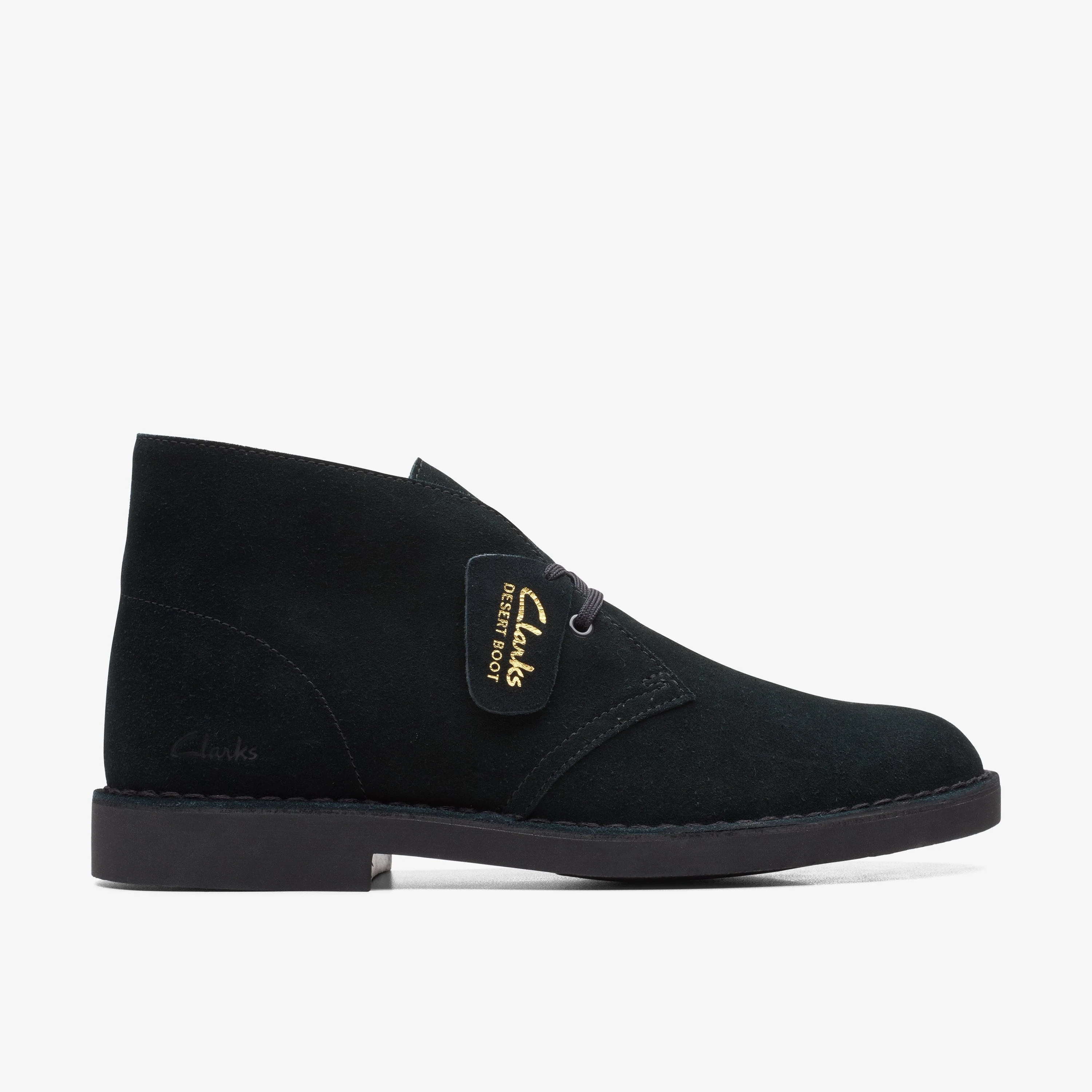 High-Performance Clarks Mens Desert Boot Evo - Black Suede Certified