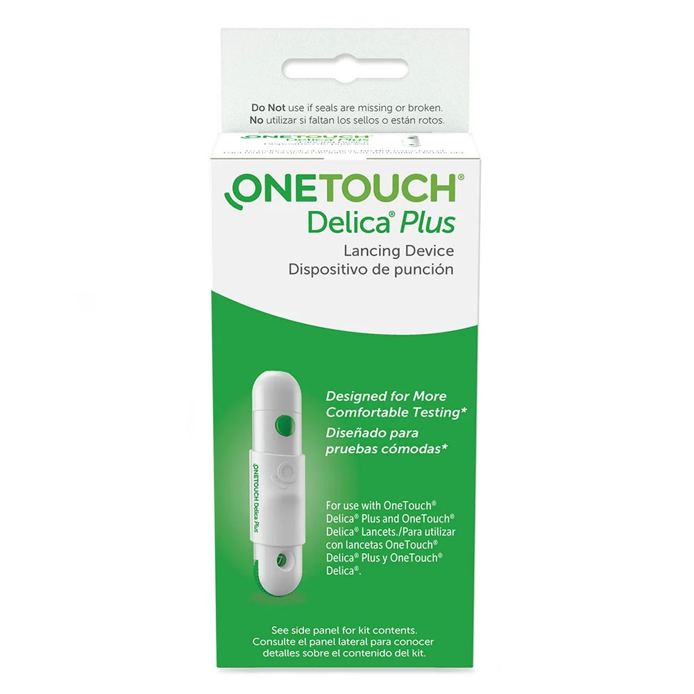 Flexible Onetouch Delica Plus Lancing Device for Diabetes Testing with Lancets 10 Ea Verified