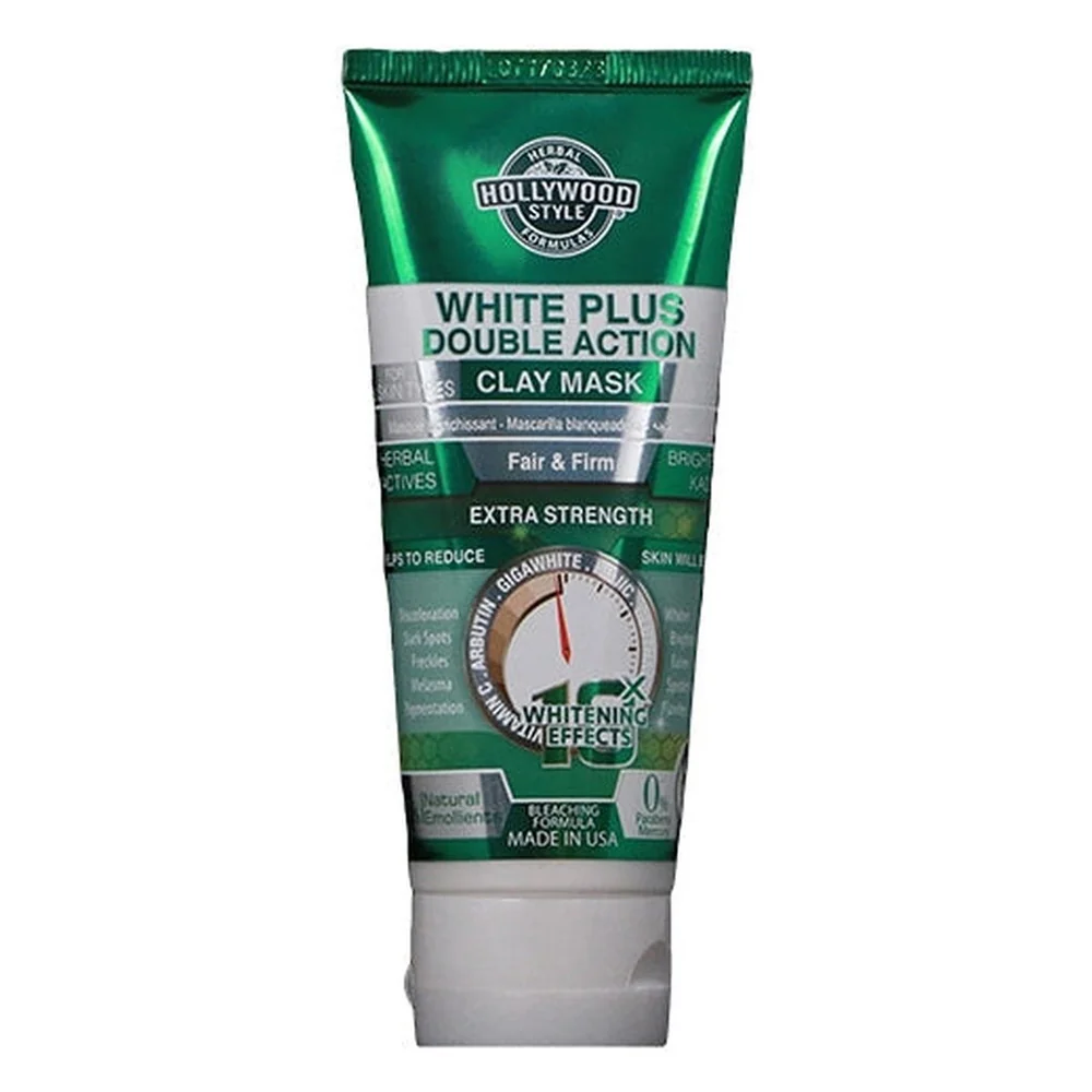 Authentic Hollywood Style White Plus Clay Face Mask Deep Cleansing and Oil Control 3.2Oz 100ml Crafted