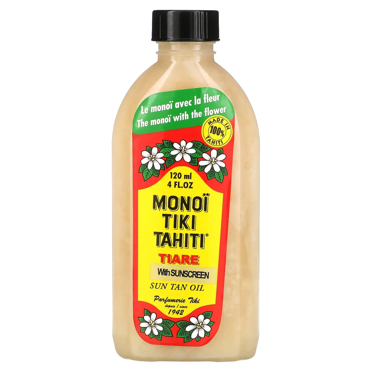Casual Monoi Tiare Tahiti With Sunscreen Scented Coconut Oil - 4 Oz Sustainable