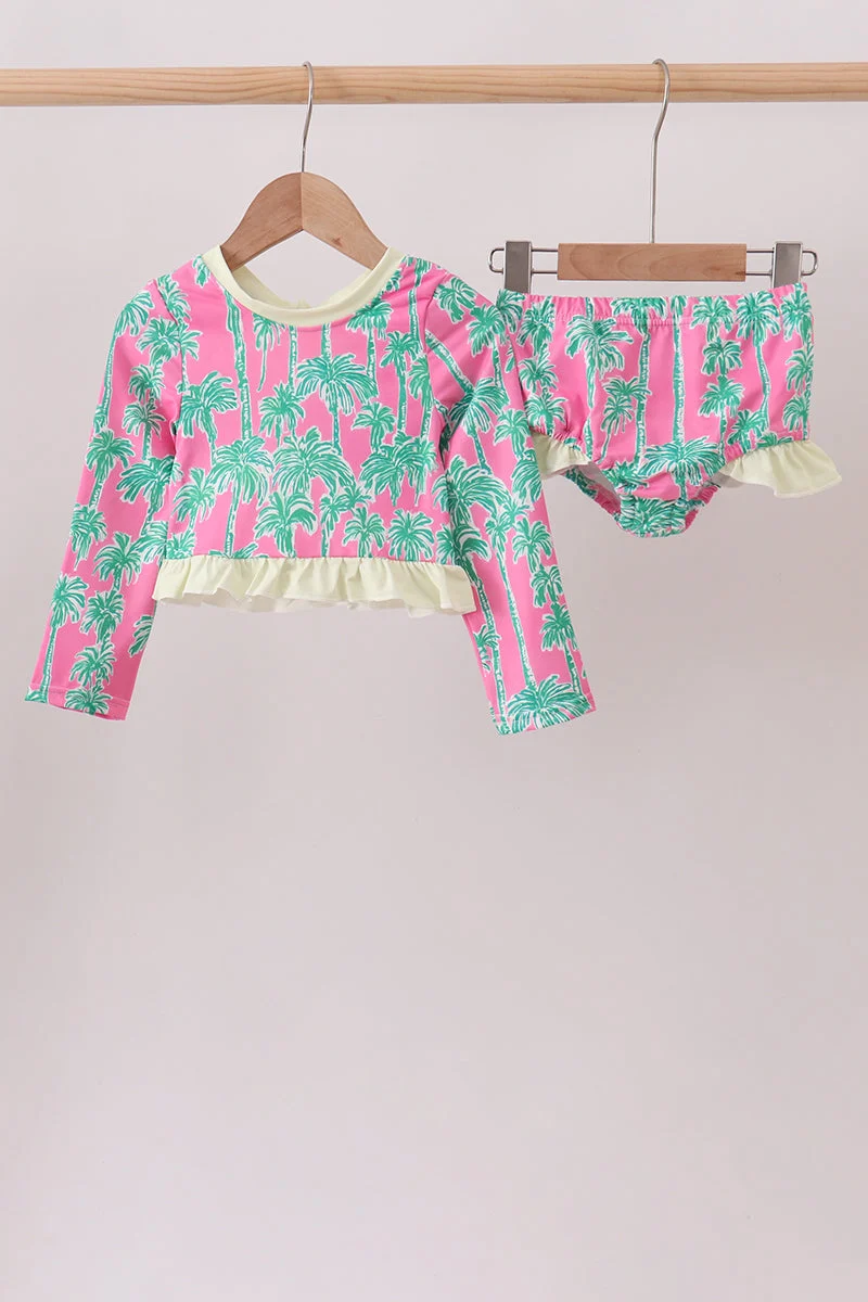 User-Friendly Palm Tree UPF Rashguard Set Verified